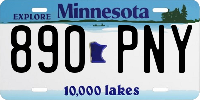 MN license plate 890PNY