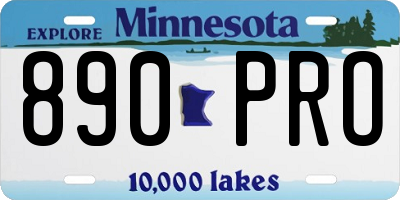 MN license plate 890PRO