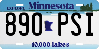 MN license plate 890PSI
