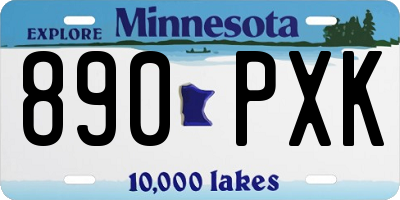 MN license plate 890PXK