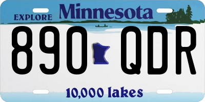 MN license plate 890QDR