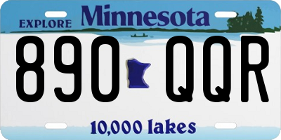 MN license plate 890QQR