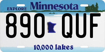 MN license plate 890QUF