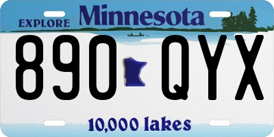 MN license plate 890QYX