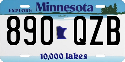 MN license plate 890QZB