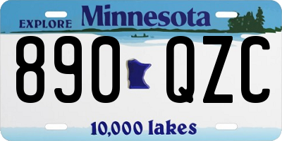 MN license plate 890QZC