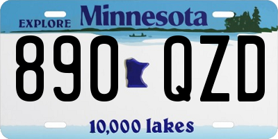 MN license plate 890QZD