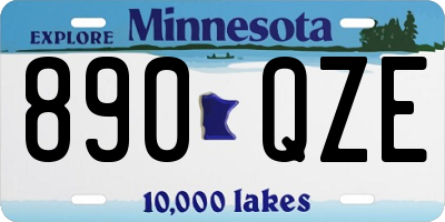 MN license plate 890QZE