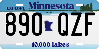 MN license plate 890QZF