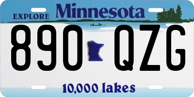 MN license plate 890QZG