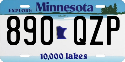MN license plate 890QZP