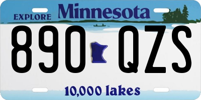 MN license plate 890QZS
