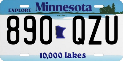 MN license plate 890QZU