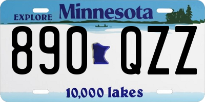 MN license plate 890QZZ