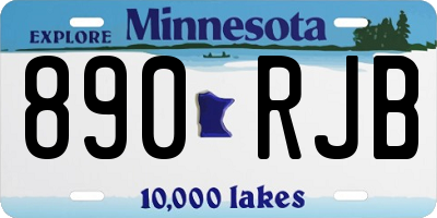 MN license plate 890RJB