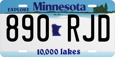 MN license plate 890RJD