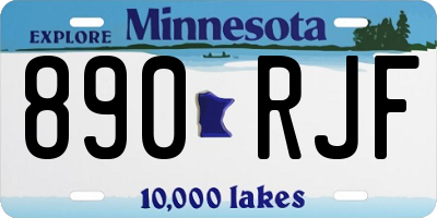 MN license plate 890RJF