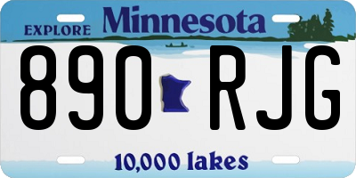 MN license plate 890RJG