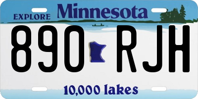 MN license plate 890RJH