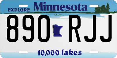 MN license plate 890RJJ