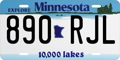 MN license plate 890RJL