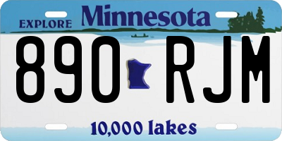 MN license plate 890RJM