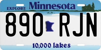 MN license plate 890RJN