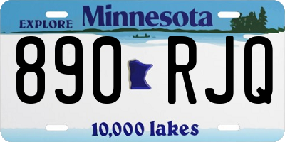 MN license plate 890RJQ
