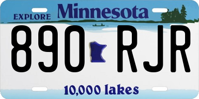 MN license plate 890RJR