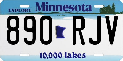 MN license plate 890RJV