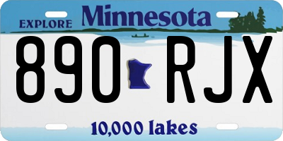 MN license plate 890RJX