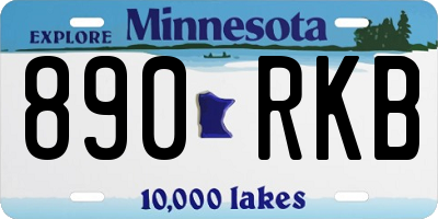 MN license plate 890RKB