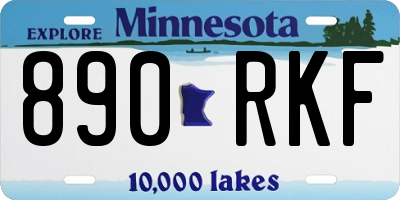 MN license plate 890RKF