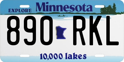MN license plate 890RKL