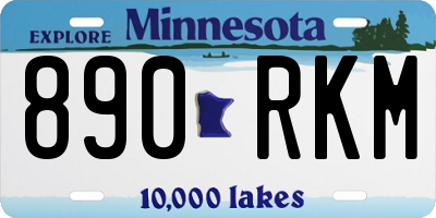 MN license plate 890RKM