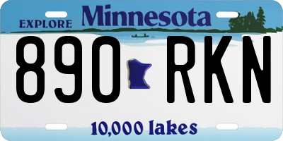 MN license plate 890RKN