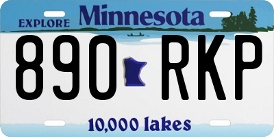 MN license plate 890RKP