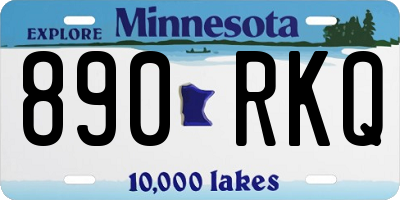 MN license plate 890RKQ