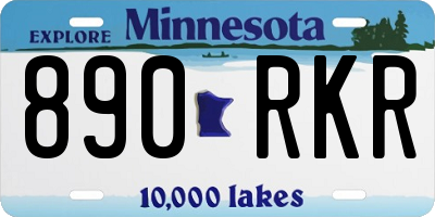 MN license plate 890RKR