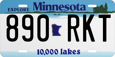 MN license plate 890RKT