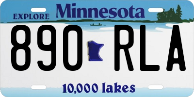MN license plate 890RLA