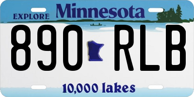 MN license plate 890RLB