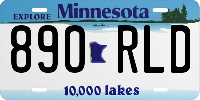 MN license plate 890RLD