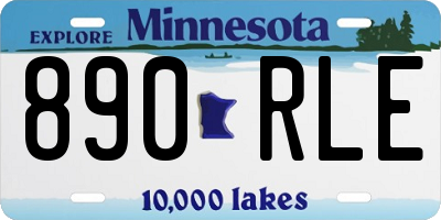 MN license plate 890RLE