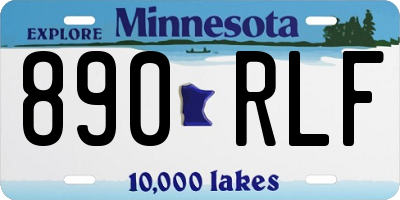MN license plate 890RLF