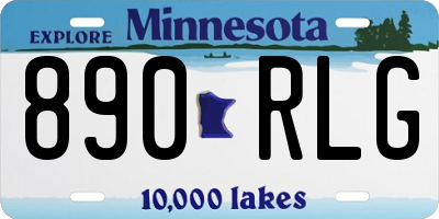 MN license plate 890RLG