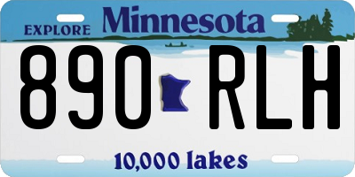 MN license plate 890RLH