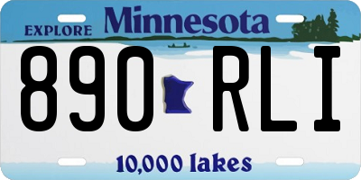 MN license plate 890RLI