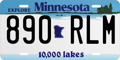 MN license plate 890RLM