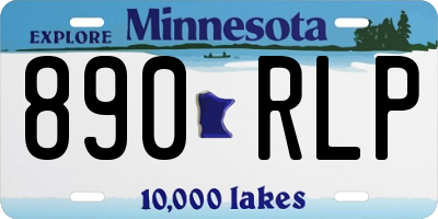 MN license plate 890RLP